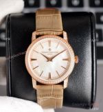 NEW! Swiss Grade Vacheron Constantin Traditionnelle Ultra Thin Watch Swiss 9015 Rose Gold Diamond Bezel